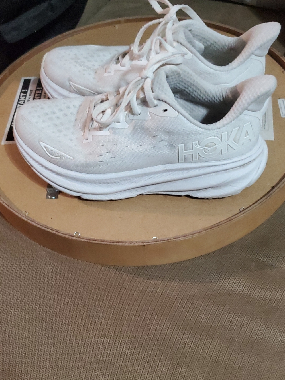 HOKA  Clifton 9 All-White Running Sneakers